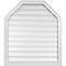 Ekena Millwork Octagonal Top Surface Mount PVC Gable Vent w/ 2"W x 1-1/2"P Brickmould Frame, 30"W x 34"H GVPOT30X3402SF - alternate 1